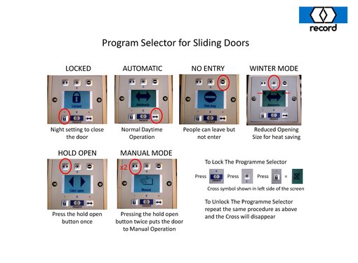 How To Lock and Unlock Sliding Doors using a BDE-D