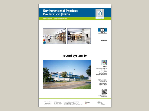 Environmental Product Declaration record system 20