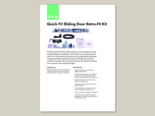 Quick Fit Sliding Door Retro-Fit Kit