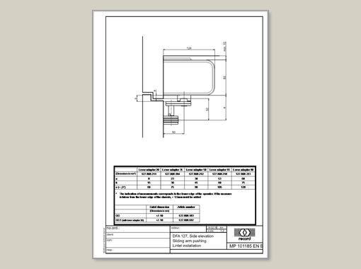 record DFA 127 85 mm Drive Height